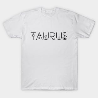 Taurus celestial typography T-Shirt